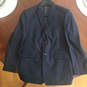 Navy sports jacket. Boys size 18 reg.